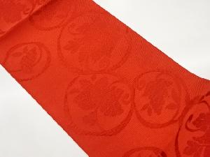 丸文に花模様織出し名古屋帯